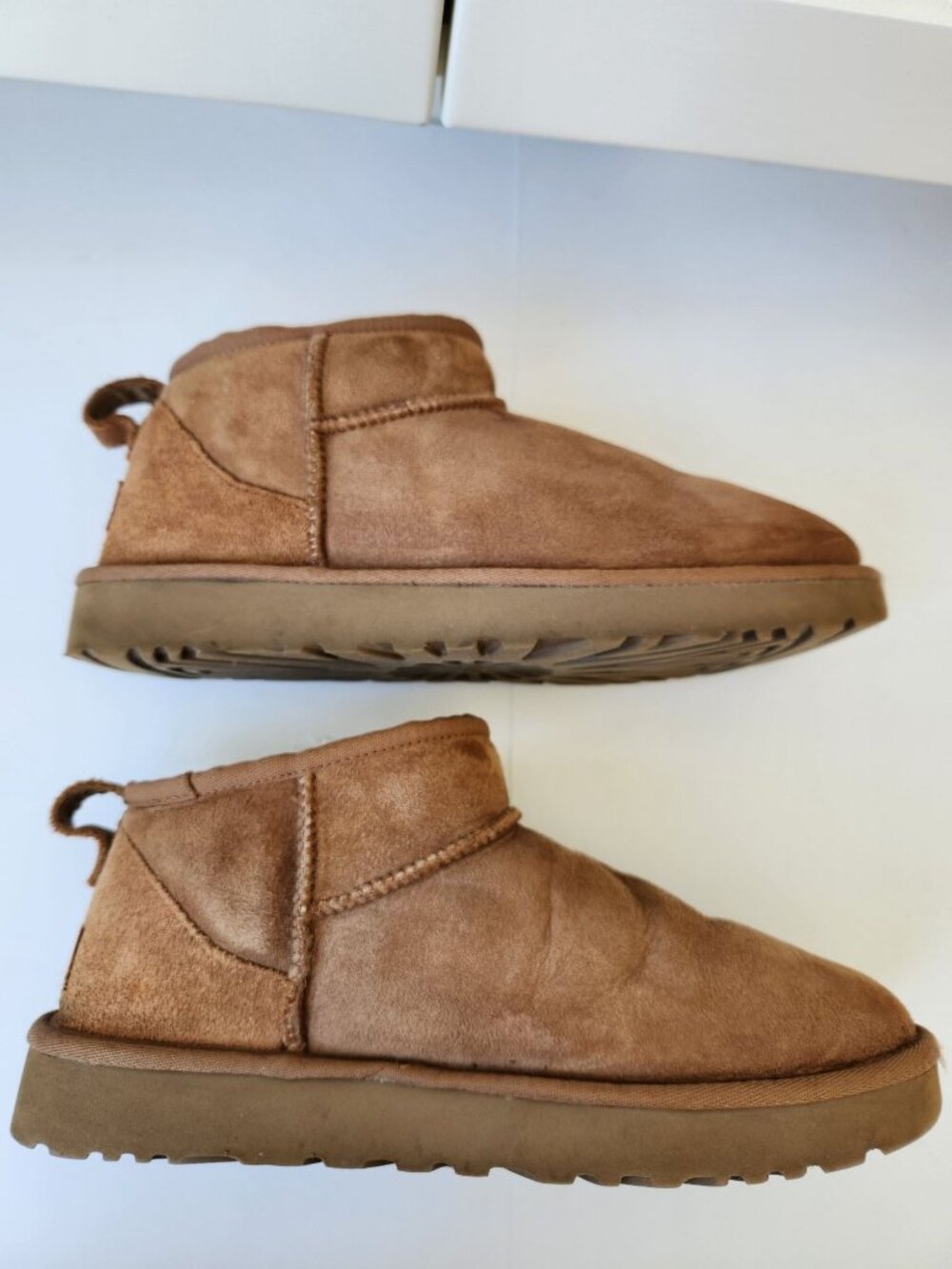 UGG Classic Ultra Mini Ankle Boots Chestnut Comfy Cozy Cabincore Casual Camping - Picture 2 of 11